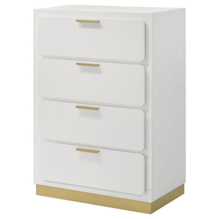 Caraway - 4 - Drawer Bedroom Chest - White Accent Chest modern furniture Contempo Furniture