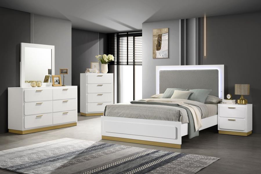 Caraway - 4 - Drawer Bedroom Chest - White Accent Chest modern furniture Contempo Furniture