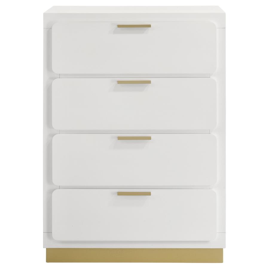 Caraway - 4 - Drawer Bedroom Chest - White Accent Chest modern furniture Contempo Furniture