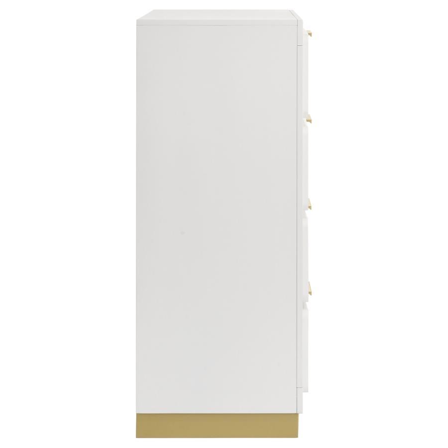 Caraway - 4 - Drawer Bedroom Chest - White Accent Chest modern furniture Contempo Furniture