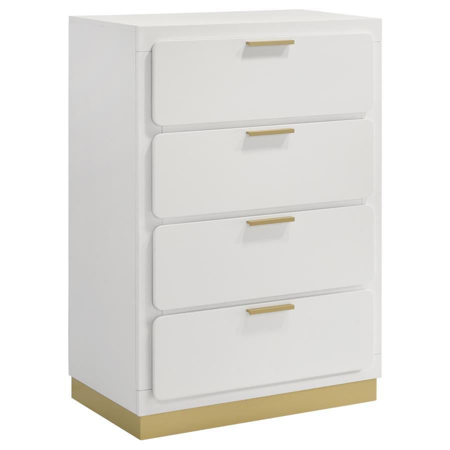 Caraway - 4 - Drawer Bedroom Chest - White Accent Chest modern furniture Contempo Furniture