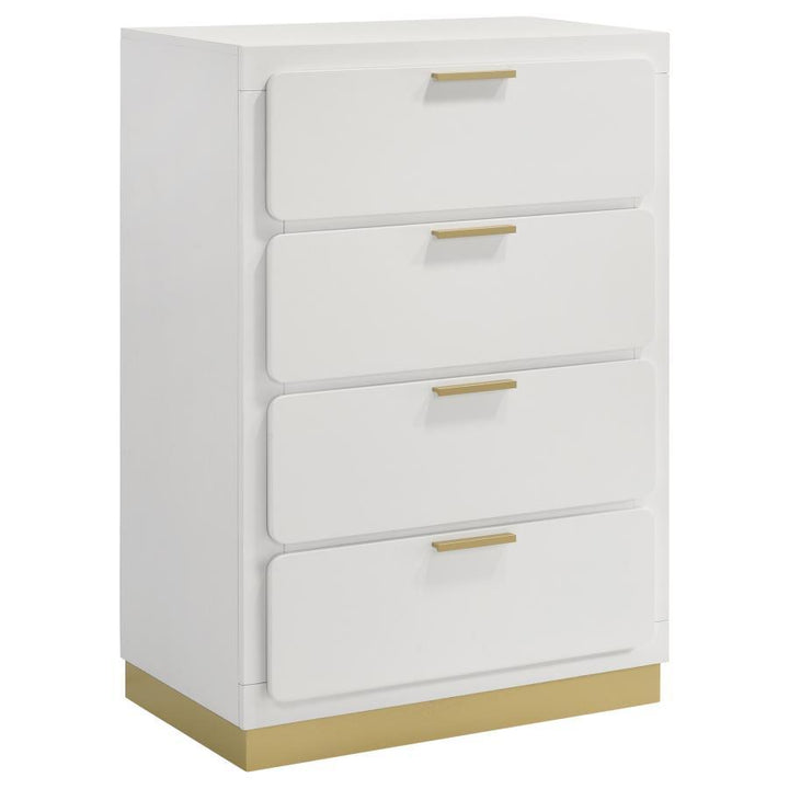 Caraway - 4 - Drawer Bedroom Chest - White Accent Chest modern furniture Contempo Furniture