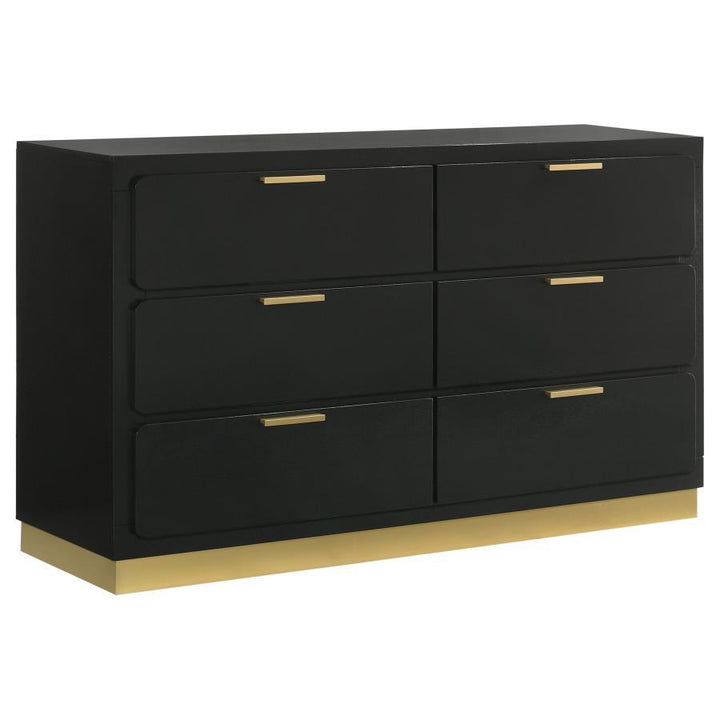 Caraway - 6 - Drawer Dresser - Black Dressers modern furniture Contempo Furniture