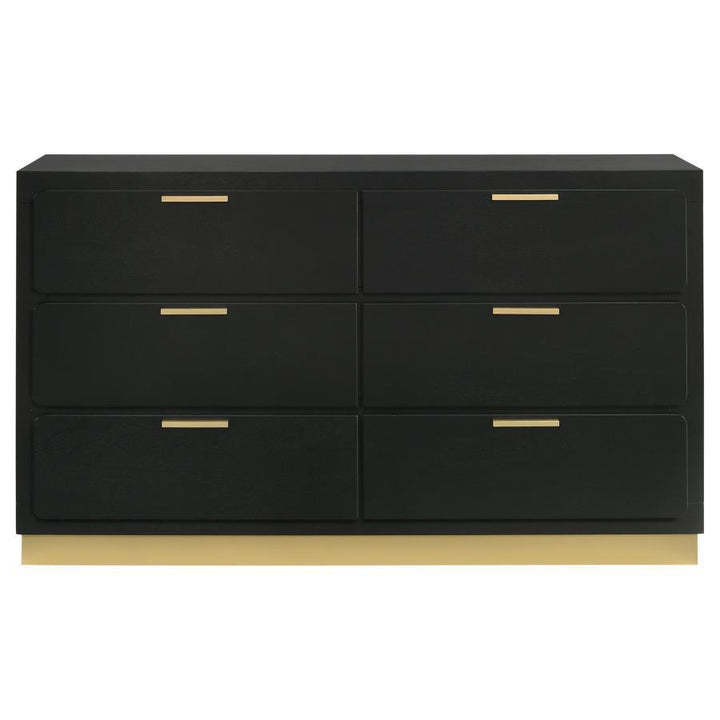 Caraway - 6 - Drawer Dresser - Black Dressers modern furniture Contempo Furniture