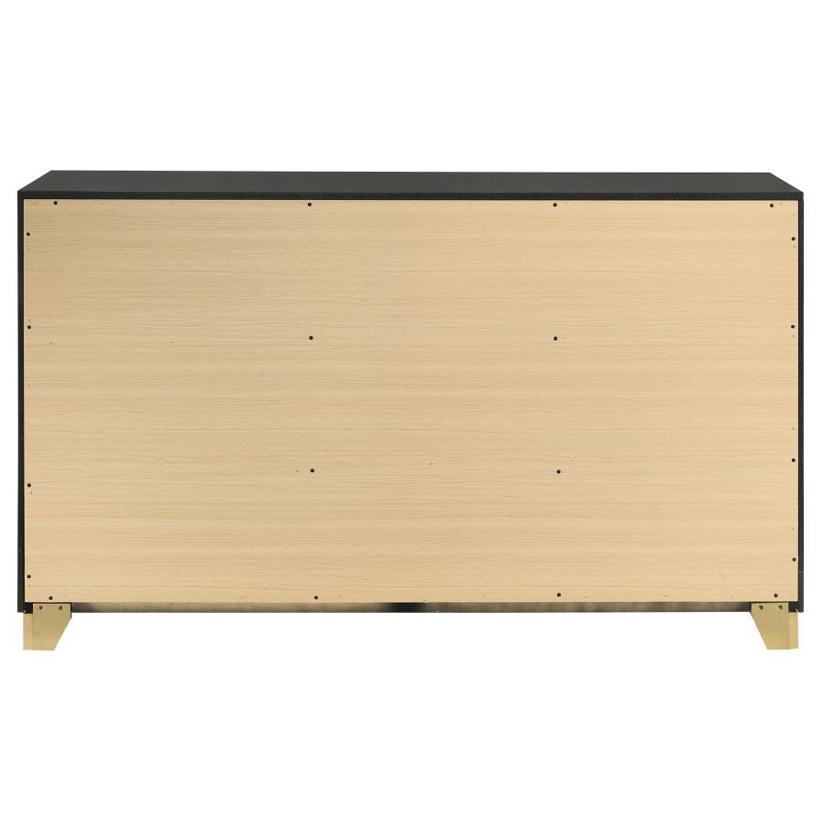 Caraway - 6 - Drawer Dresser - Black Dressers modern furniture Contempo Furniture