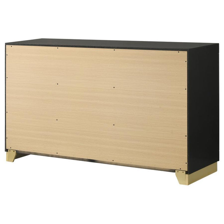 Caraway - 6 - Drawer Dresser - Black Dressers modern furniture Contempo Furniture