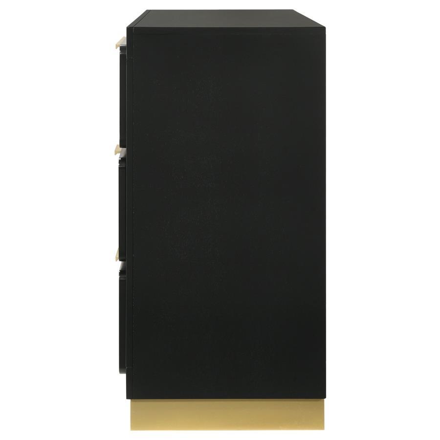Caraway - 6 - Drawer Dresser - Black Dressers modern furniture Contempo Furniture