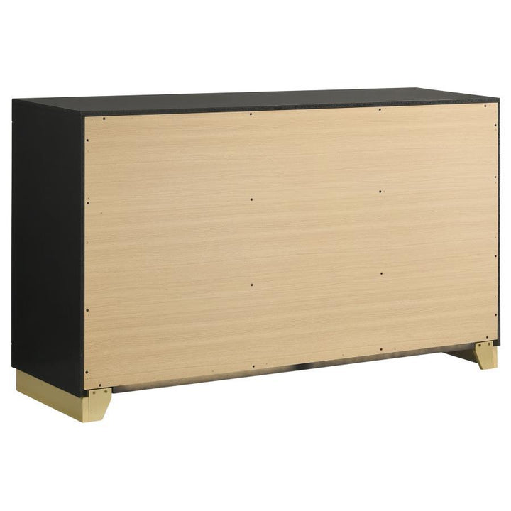 Caraway - 6 - Drawer Dresser - Black Dressers modern furniture Contempo Furniture