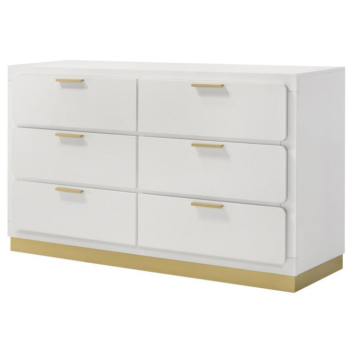 Caraway - 6 - Drawer Dresser - White Dressers modern furniture Contempo Furniture