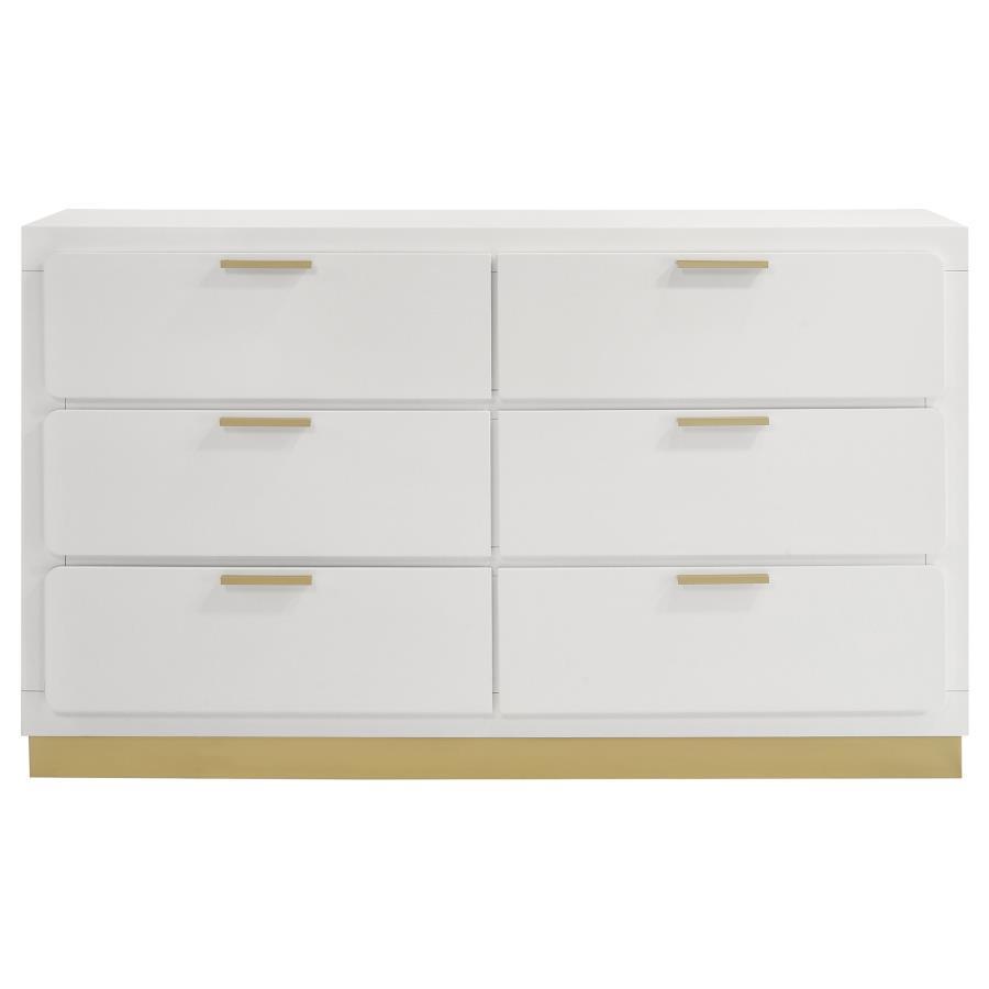 Caraway - 6 - Drawer Dresser - White Dressers modern furniture Contempo Furniture