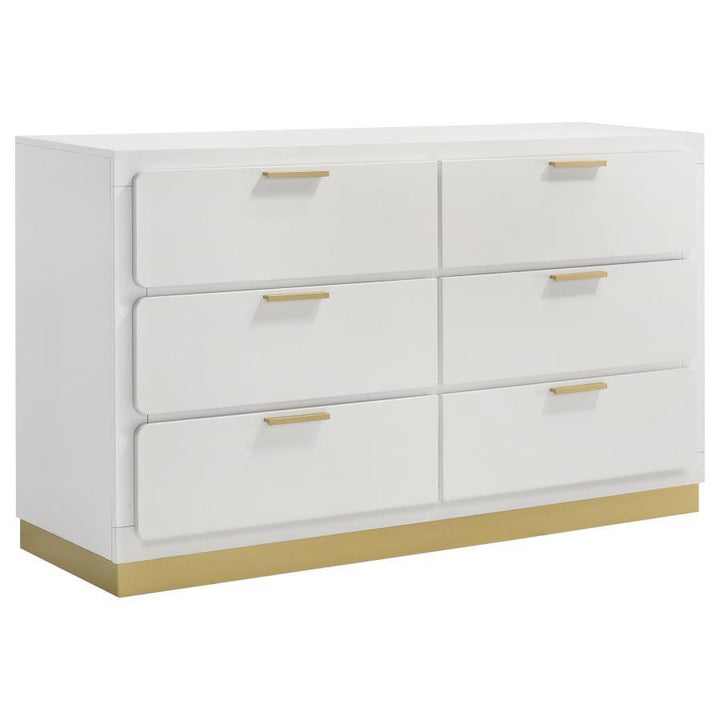 Caraway - 6 - Drawer Dresser - White Dressers modern furniture Contempo Furniture