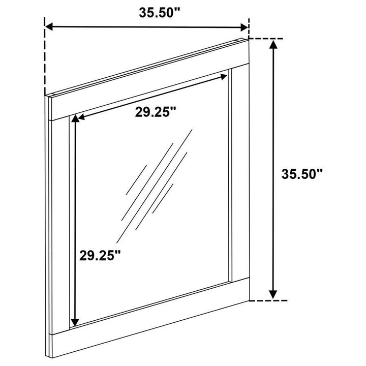 Caraway - Dresser Mirror - White Mirror modern furniture Contempo Furniture