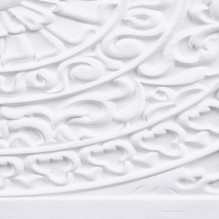 Cardella - 2 Door Mandala Accent Cabinet - Distressed White Accent Cabinet modern furniture Contempo Furniture