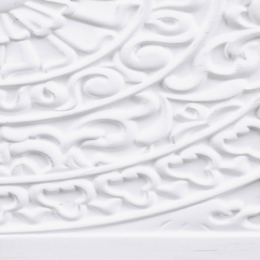Cardella - 2 Door Mandala Accent Cabinet - Distressed White Accent Cabinet modern furniture Contempo Furniture