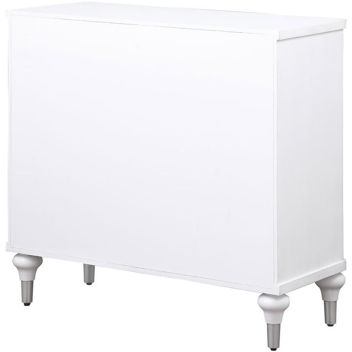 Cardella - 2 Door Mandala Accent Cabinet - Distressed White Accent Cabinet modern furniture Contempo Furniture