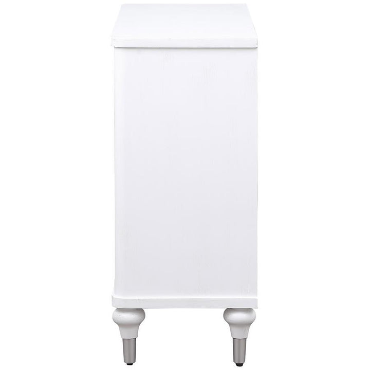 Cardella - 2 Door Mandala Accent Cabinet - Distressed White Accent Cabinet modern furniture Contempo Furniture