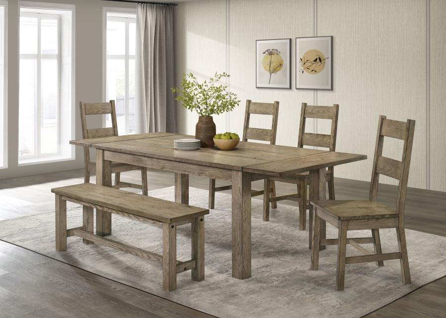 Cardova - 6 Piece Extension Table Dining Set - Vineyard Oak 6 - Piece Dining Room Set modern furniture Contempo Furniture