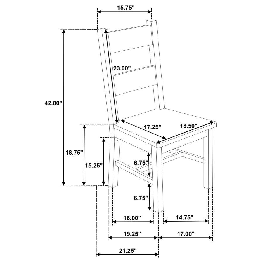 Cardova - Solid Wood Dining Side Chair (Set of 2) - Vineyard Oak Chair Set modern furniture Contempo Furniture