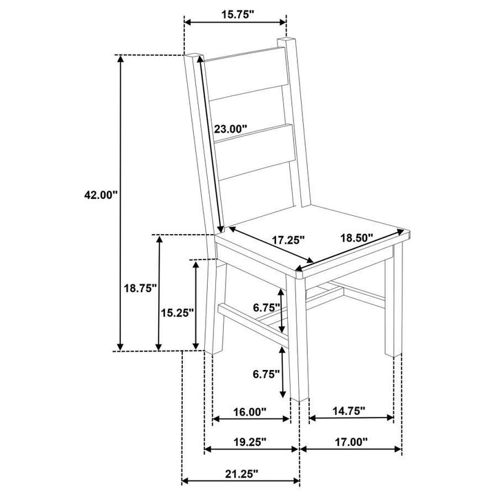 Cardova - Solid Wood Dining Side Chair (Set of 2) - Vineyard Oak Chair Set modern furniture Contempo Furniture