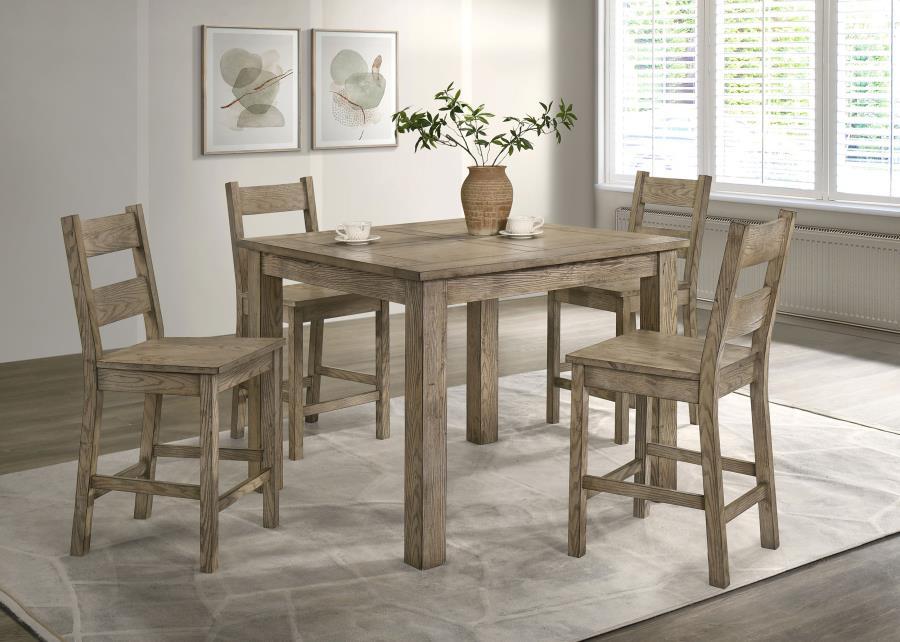 Cardova - Square Counter Height Dining Table - Vineyard Oak Counter Table modern furniture Contempo Furniture