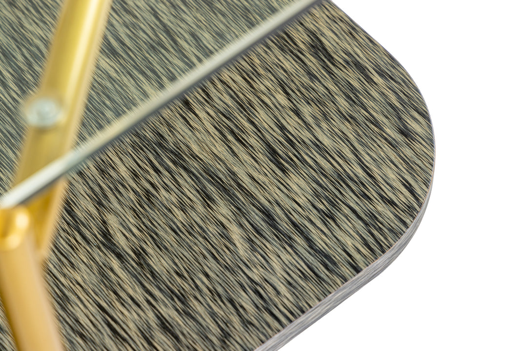 Cari  Glam Gold + Glass End Table