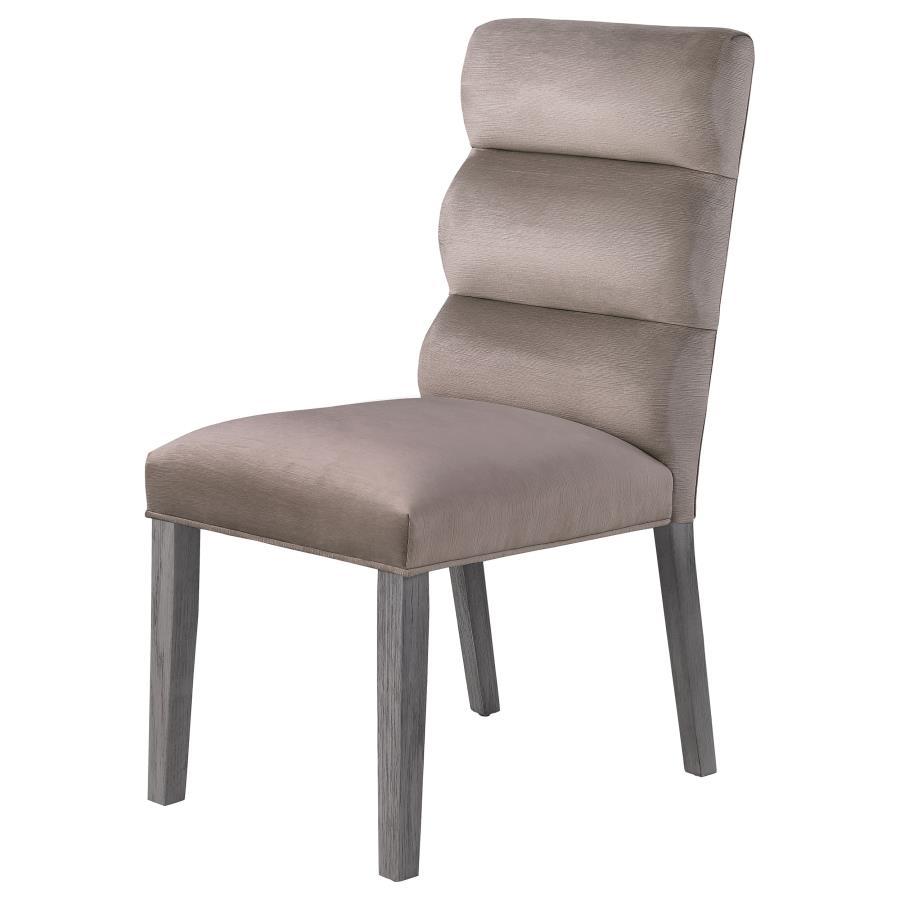 Carla - Velvet Upholstered Dining Side Chair (Set of 2) - Ash Chair Set modern furniture Contempo Furniture