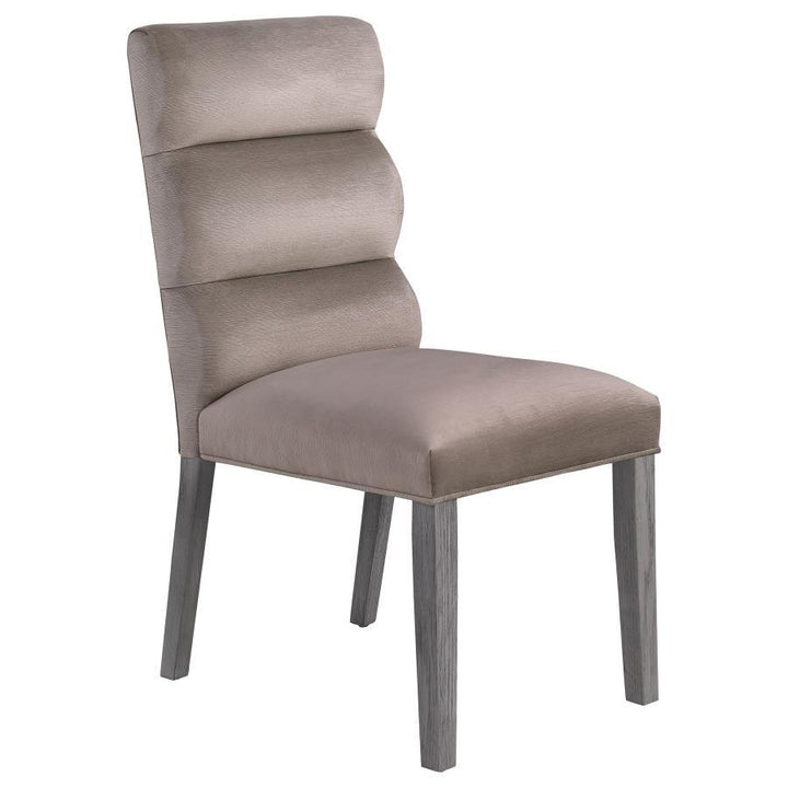 Carla - Velvet Upholstered Dining Side Chair (Set of 2) - Ash Chair Set modern furniture Contempo Furniture