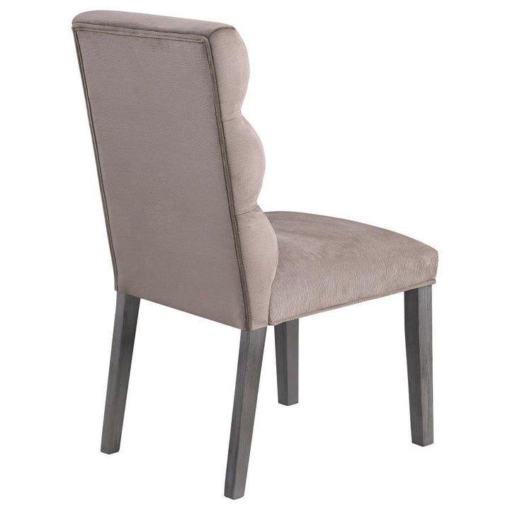 Carla - Velvet Upholstered Dining Side Chair (Set of 2) - Ash Chair Set modern furniture Contempo Furniture