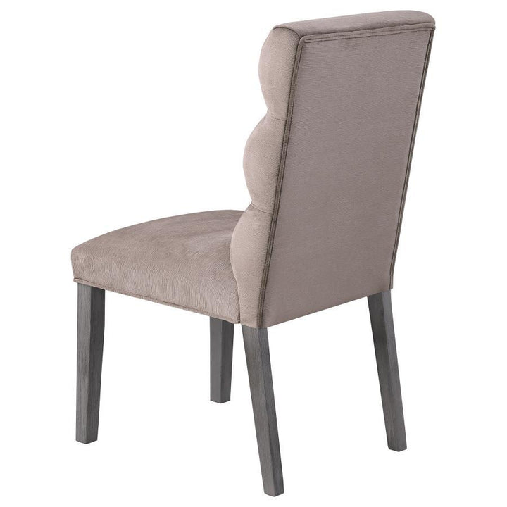 Carla - Velvet Upholstered Dining Side Chair (Set of 2) - Ash Chair Set modern furniture Contempo Furniture