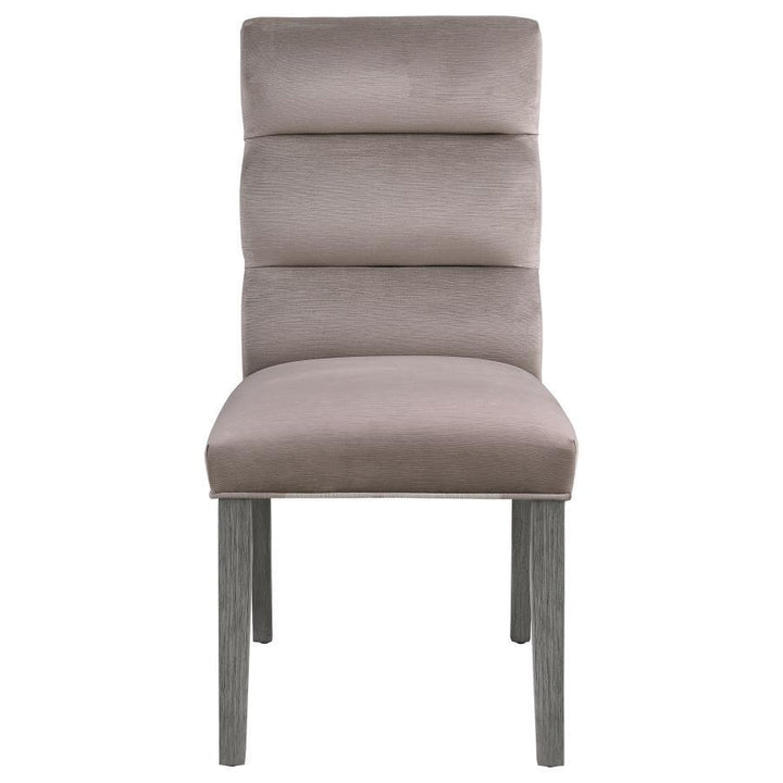 Carla - Velvet Upholstered Dining Side Chair (Set of 2) - Ash Chair Set modern furniture Contempo Furniture