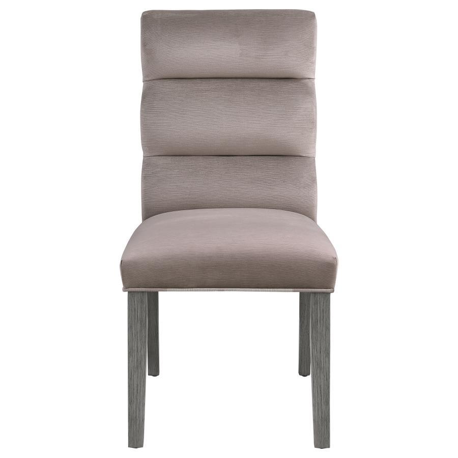 Carla - Velvet Upholstered Dining Side Chair (Set of 2) - Ash Chair Set modern furniture Contempo Furniture