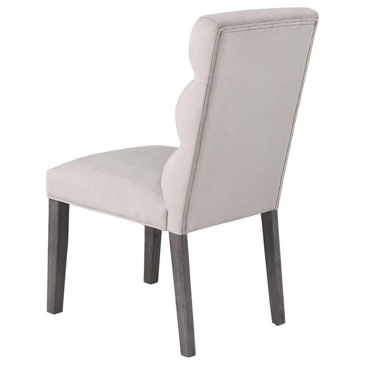 Carla - Velvet Upholstered Dining Side Chair (Set of 2) - Stone Chair Set modern furniture Contempo Furniture