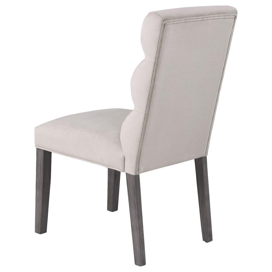 Carla - Velvet Upholstered Dining Side Chair (Set of 2) - Stone Chair Set modern furniture Contempo Furniture