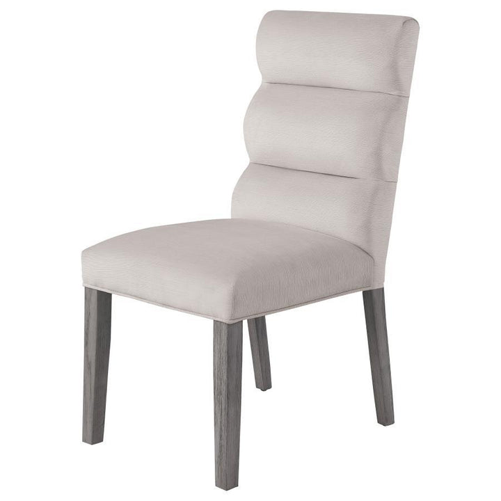 Carla - Velvet Upholstered Dining Side Chair (Set of 2) - Stone Chair Set modern furniture Contempo Furniture