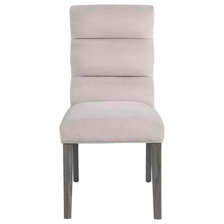 Carla - Velvet Upholstered Dining Side Chair (Set of 2) - Stone Chair Set modern furniture Contempo Furniture