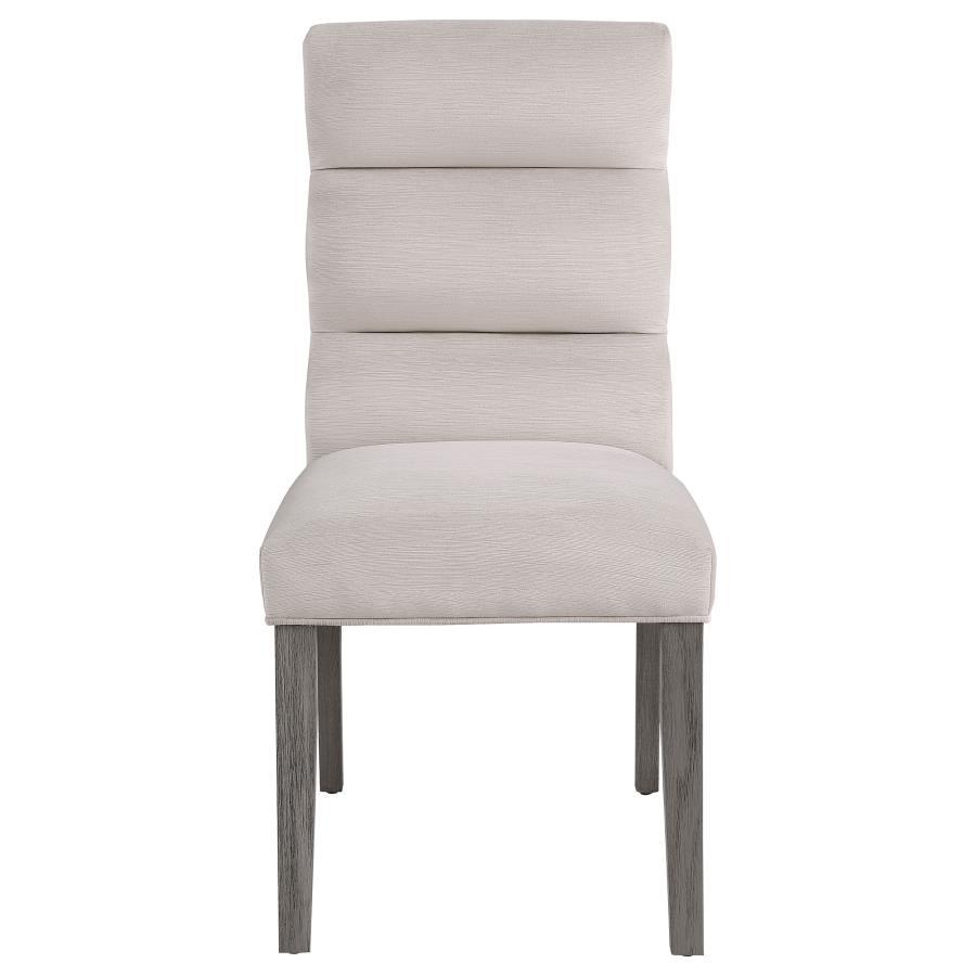 Carla - Velvet Upholstered Dining Side Chair (Set of 2) - Stone Chair Set modern furniture Contempo Furniture