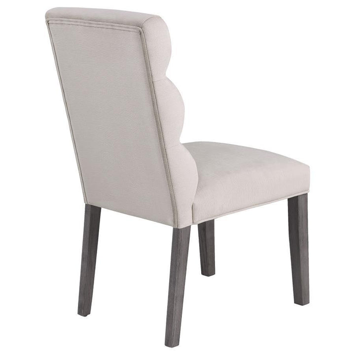 Carla - Velvet Upholstered Dining Side Chair (Set of 2) - Stone Chair Set modern furniture Contempo Furniture