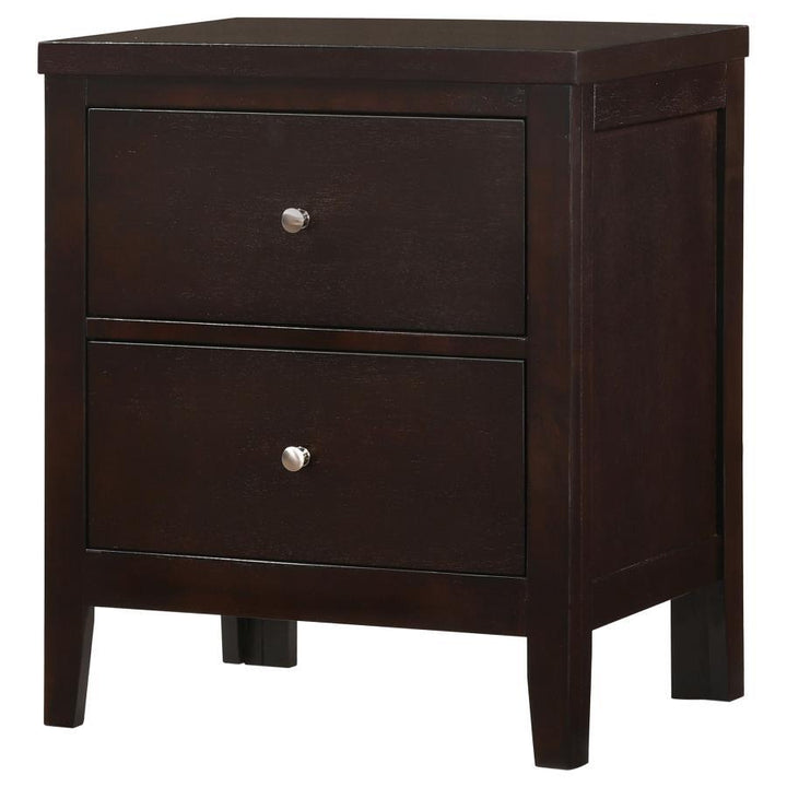 Carlton - 2 - Drawer Nightstand - Cappuccino Accent Nightstand modern furniture Contempo Furniture