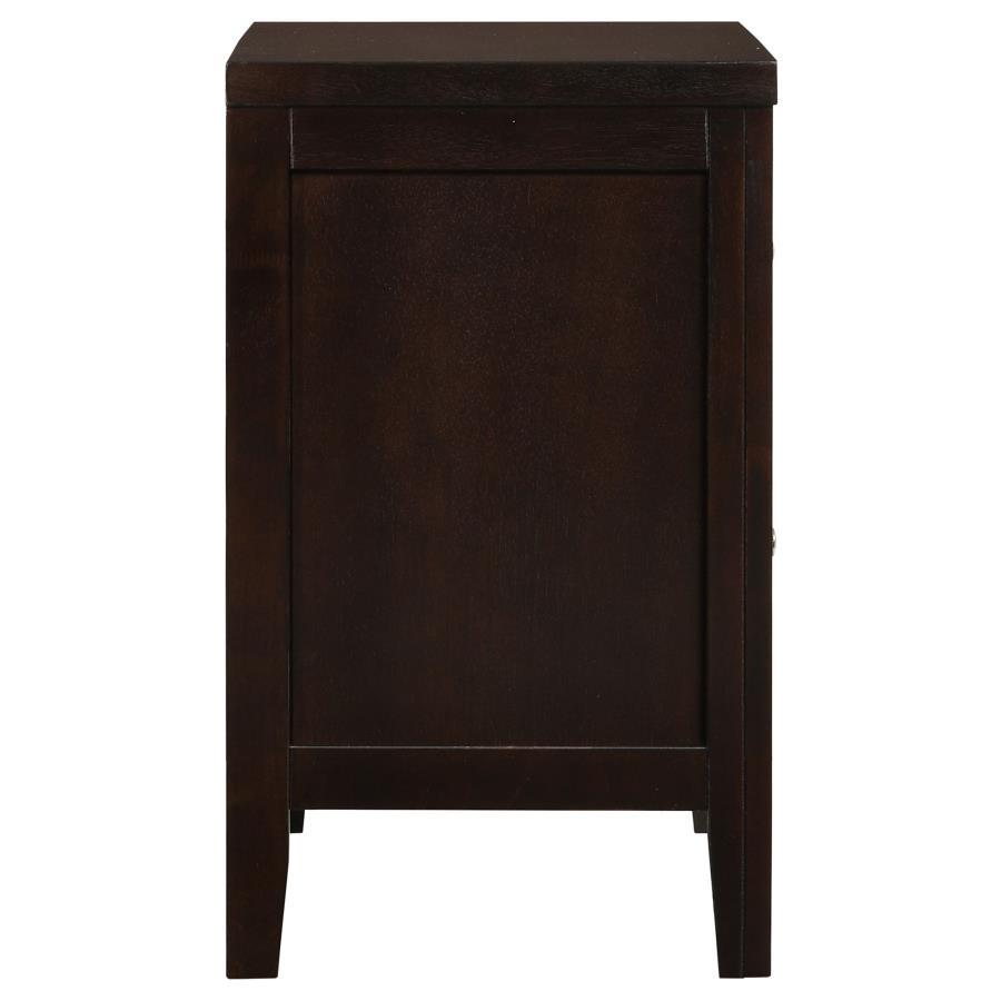 Carlton - 2 - Drawer Nightstand - Cappuccino Accent Nightstand modern furniture Contempo Furniture