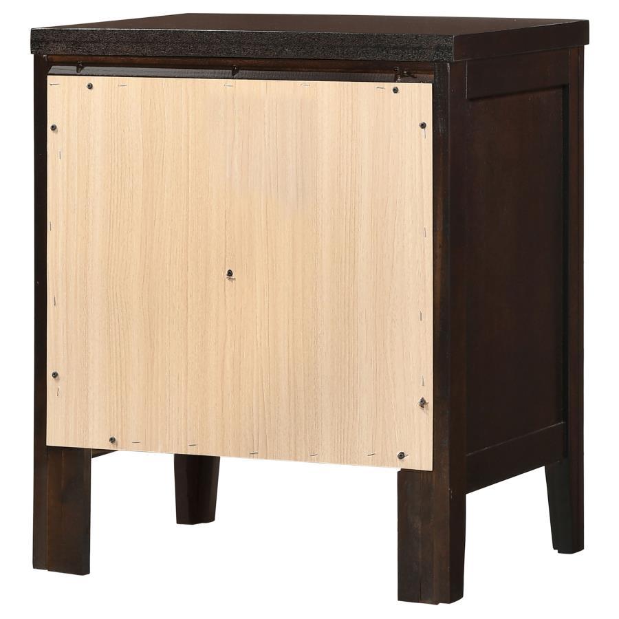 Carlton - 2 - Drawer Nightstand - Cappuccino Accent Nightstand modern furniture Contempo Furniture