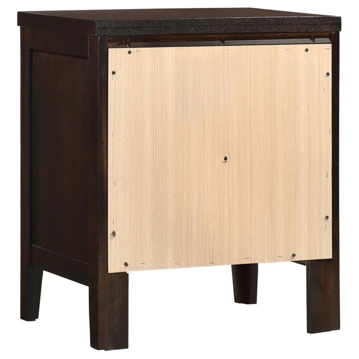 Carlton - 2 - Drawer Nightstand - Cappuccino Accent Nightstand modern furniture Contempo Furniture