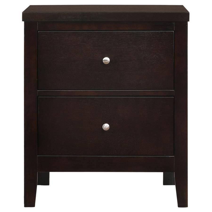 Carlton - 2 - Drawer Nightstand - Cappuccino Accent Nightstand modern furniture Contempo Furniture