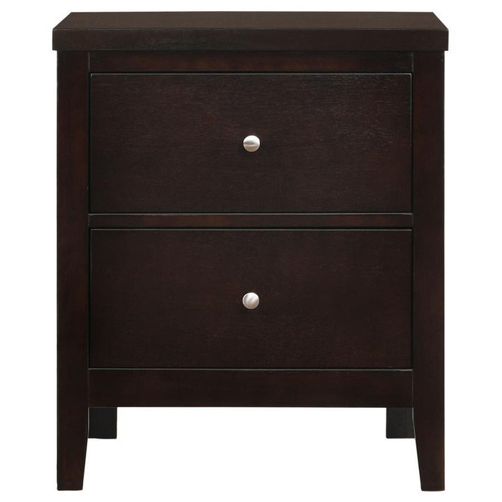 Carlton - 2 - Drawer Nightstand - Cappuccino Accent Nightstand modern furniture Contempo Furniture