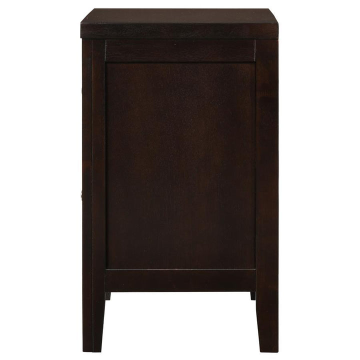 Carlton - 2 - Drawer Nightstand - Cappuccino Accent Nightstand modern furniture Contempo Furniture