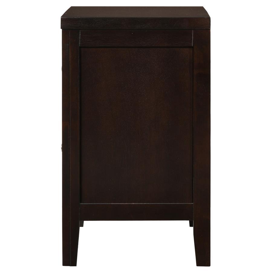 Carlton - 2 - Drawer Nightstand - Cappuccino Accent Nightstand modern furniture Contempo Furniture