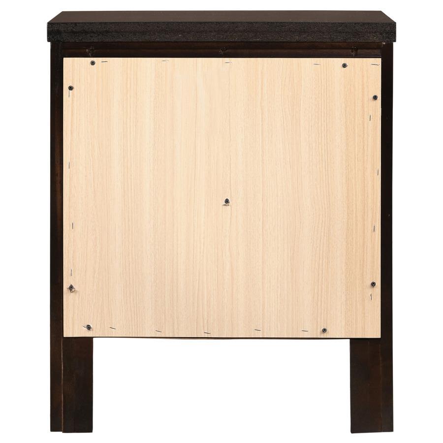 Carlton - 2 - Drawer Nightstand - Cappuccino Accent Nightstand modern furniture Contempo Furniture