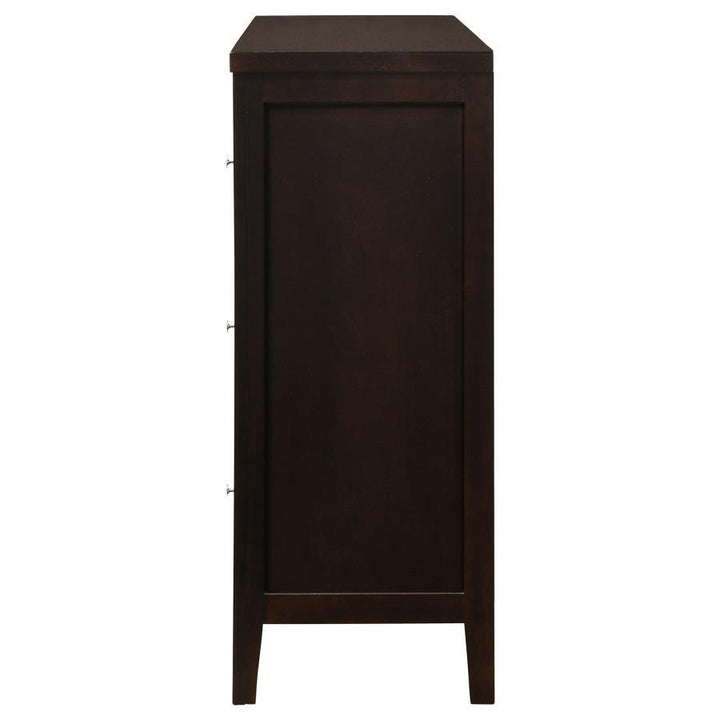Carlton - 6 - Drawer Dresser - Cappuccino Dressers modern furniture Contempo Furniture