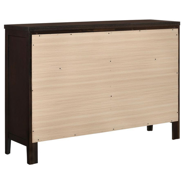 Carlton - 6 - Drawer Dresser - Cappuccino Dressers modern furniture Contempo Furniture
