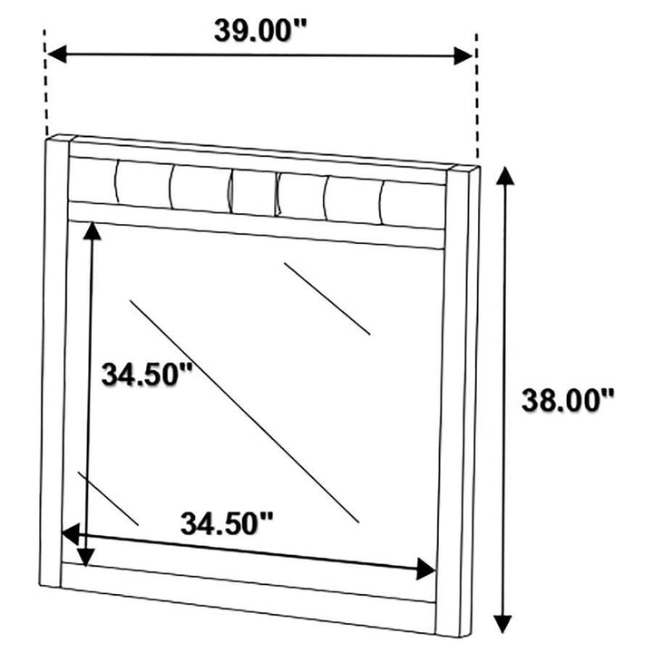Carlton - Dresser Mirror - Cappuccino Mirror modern furniture Contempo Furniture