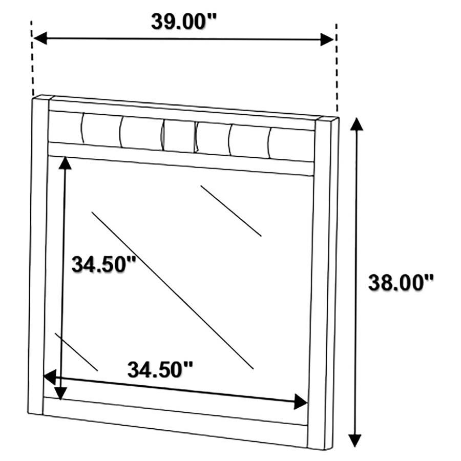 Carlton - Dresser Mirror - Cappuccino Mirror modern furniture Contempo Furniture